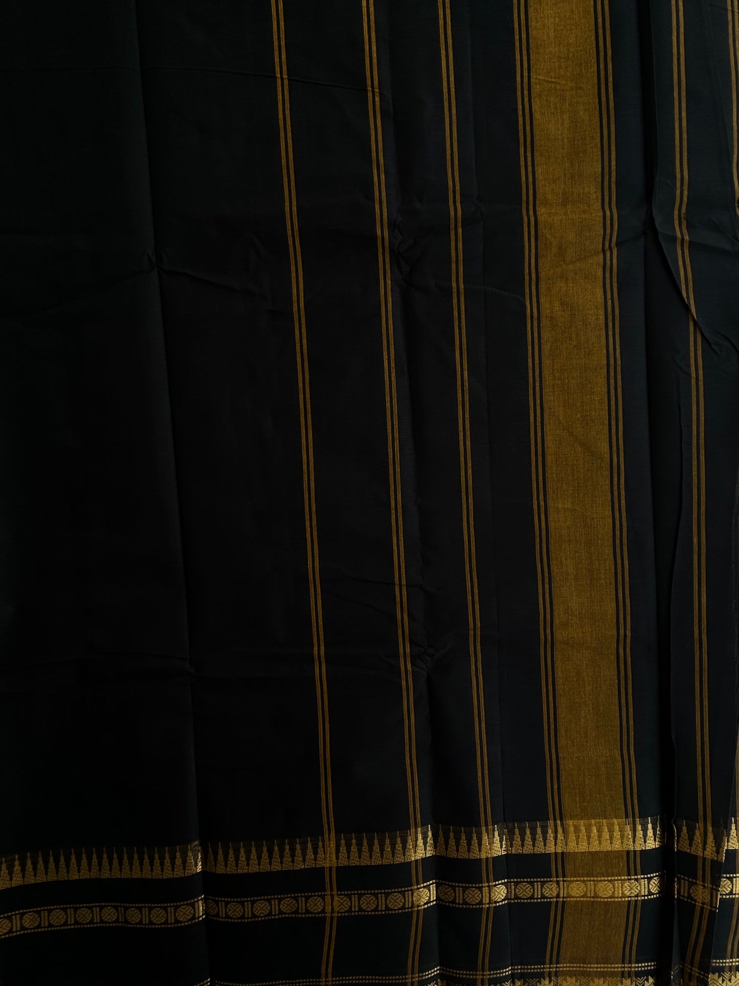 Kanchi cotton saree black