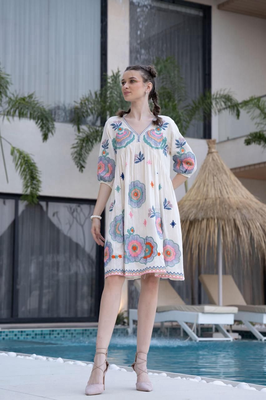 Embroidered Cotton dress