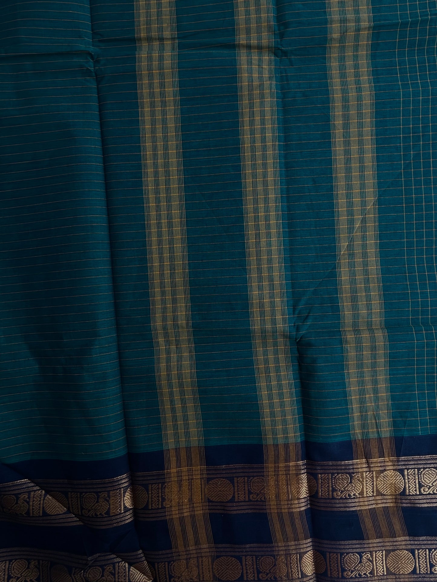 Kanchi cotton checks saree
