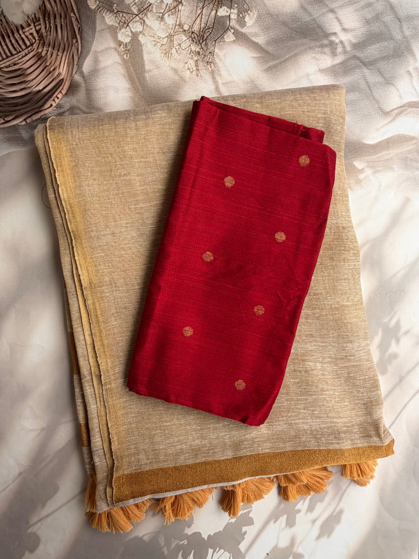 Handloom Tissue linen saree