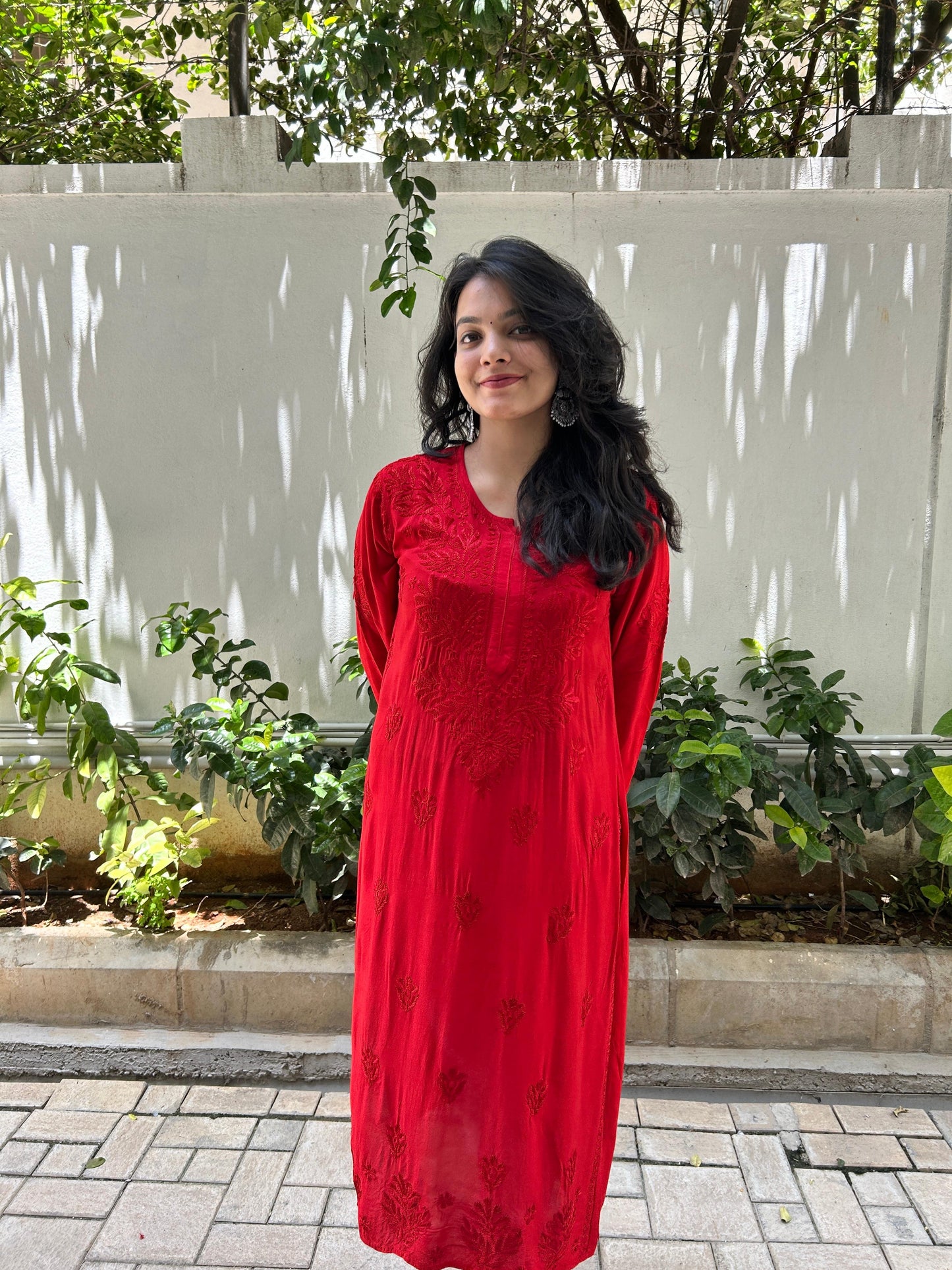 Muslin Chikankari kurti