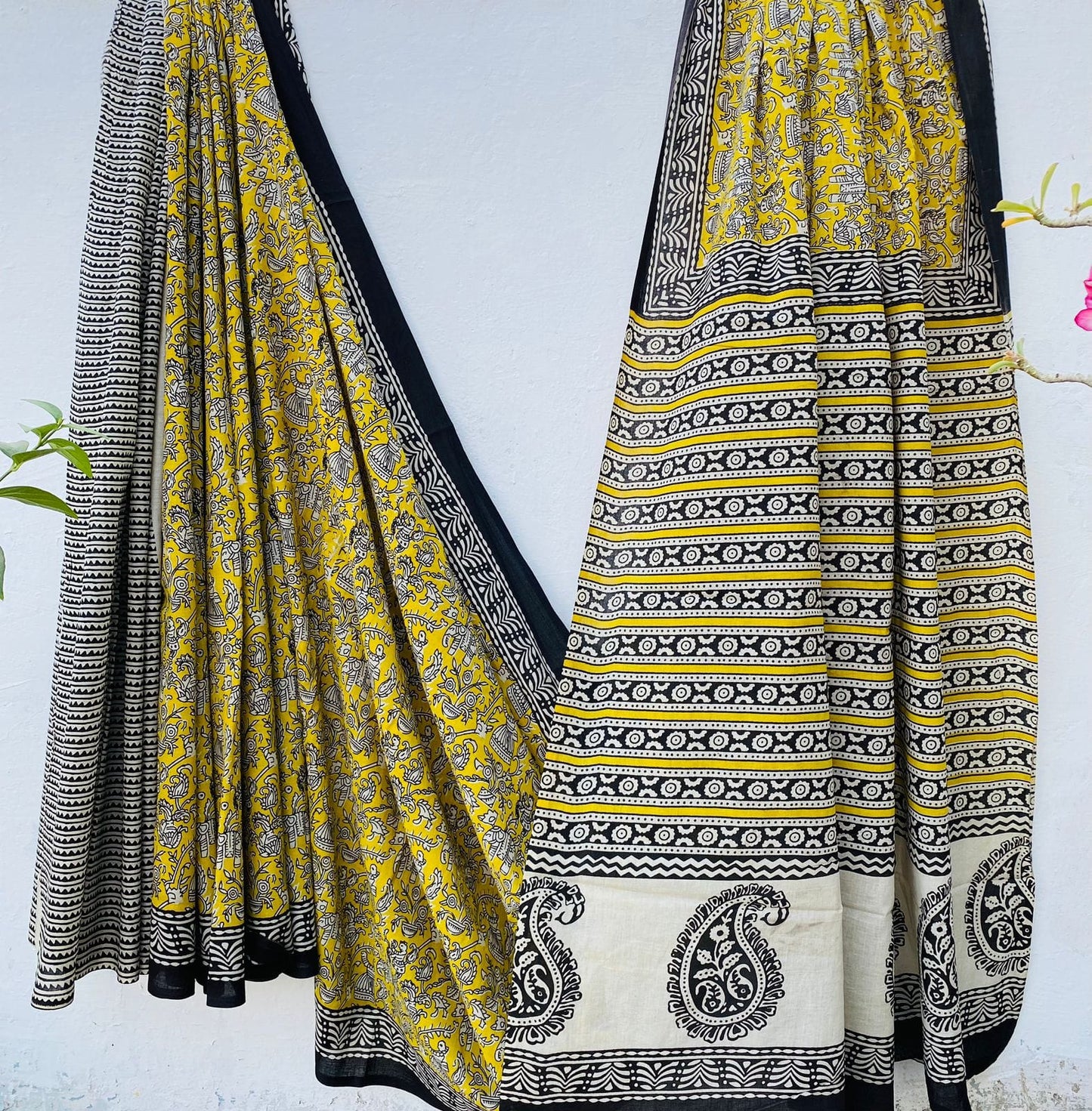 Mul mul cotton sarees in hand block prints