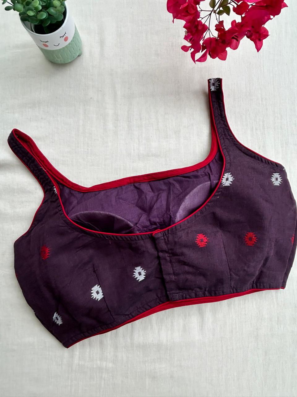 Jamdani Cotton sleeveless blouse