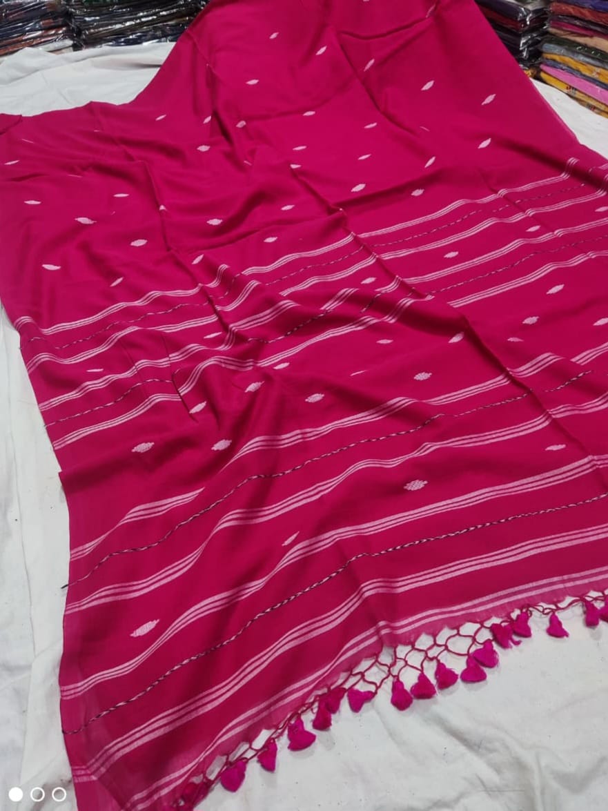 Handloom mul mul cotton saree