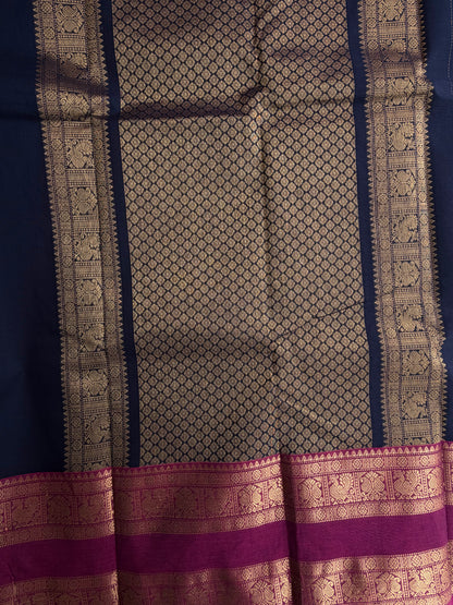Kanchi cotton saree in Vairaoosi weaves & grand pallu