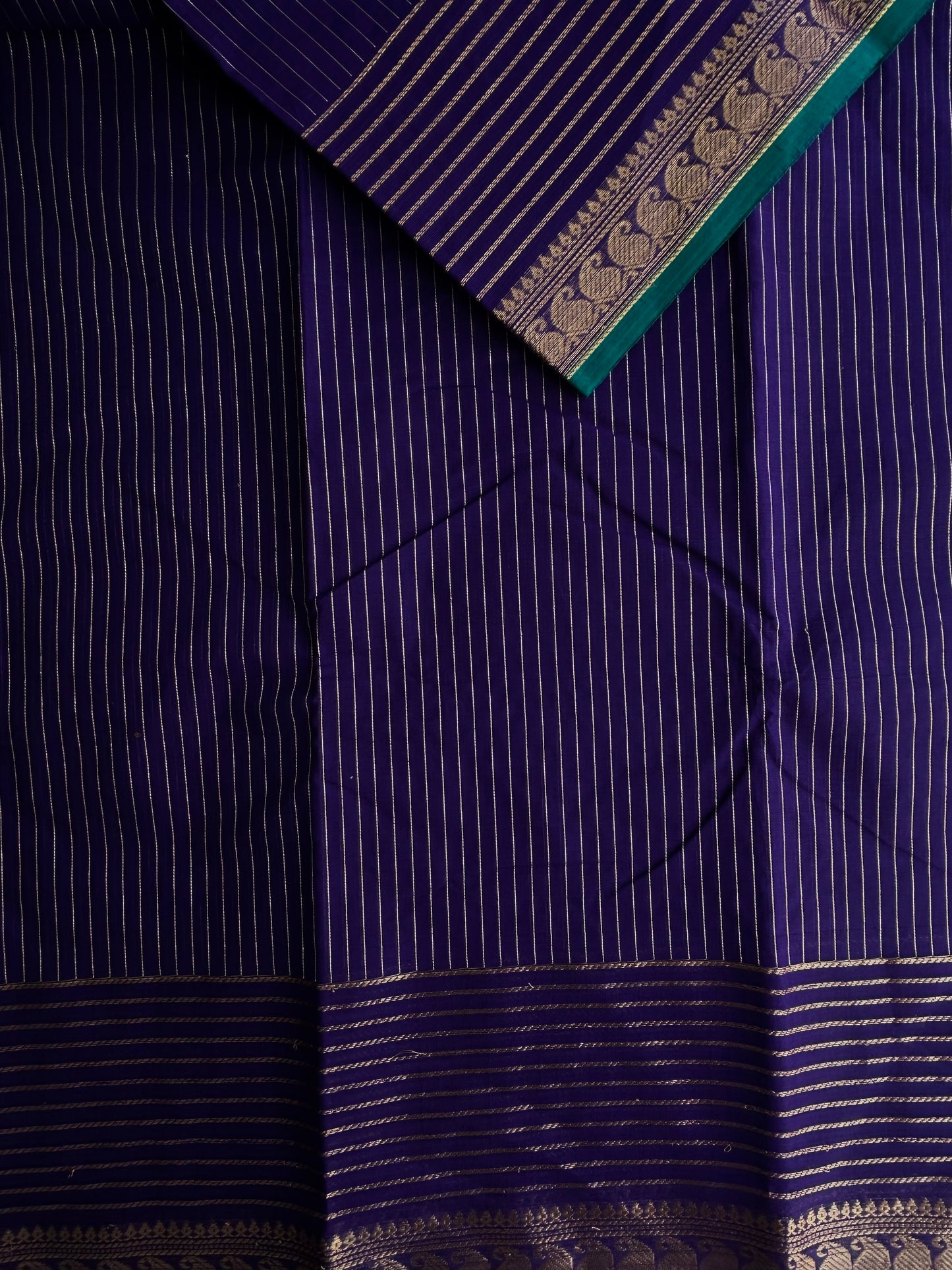 Kanchi cotton saree with Vairaoosi Stripes
