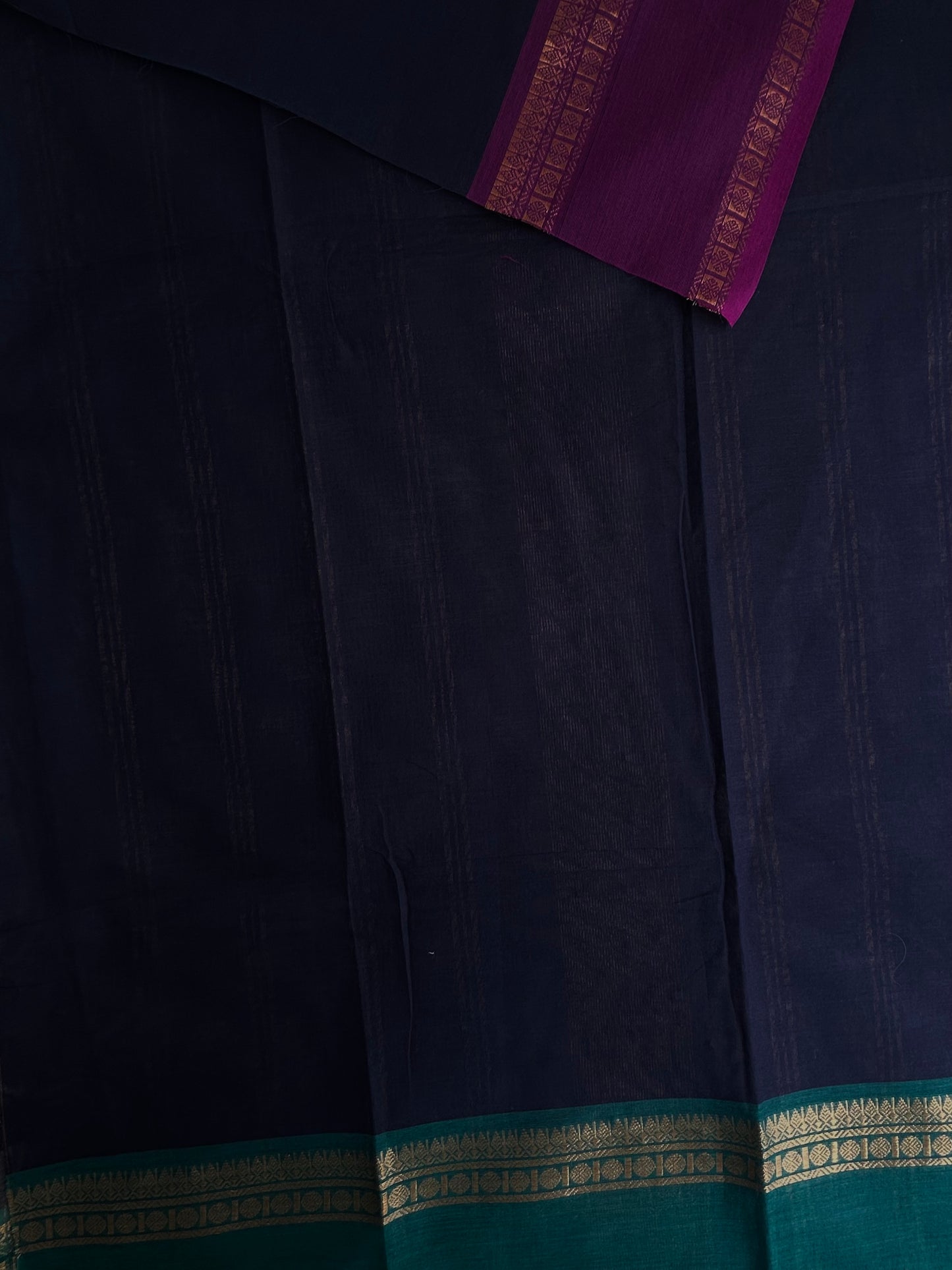 Kanchi cotton saree with Ganga Jamuna border
