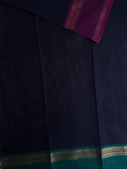 Kanchi cotton saree with Ganga Jamuna border