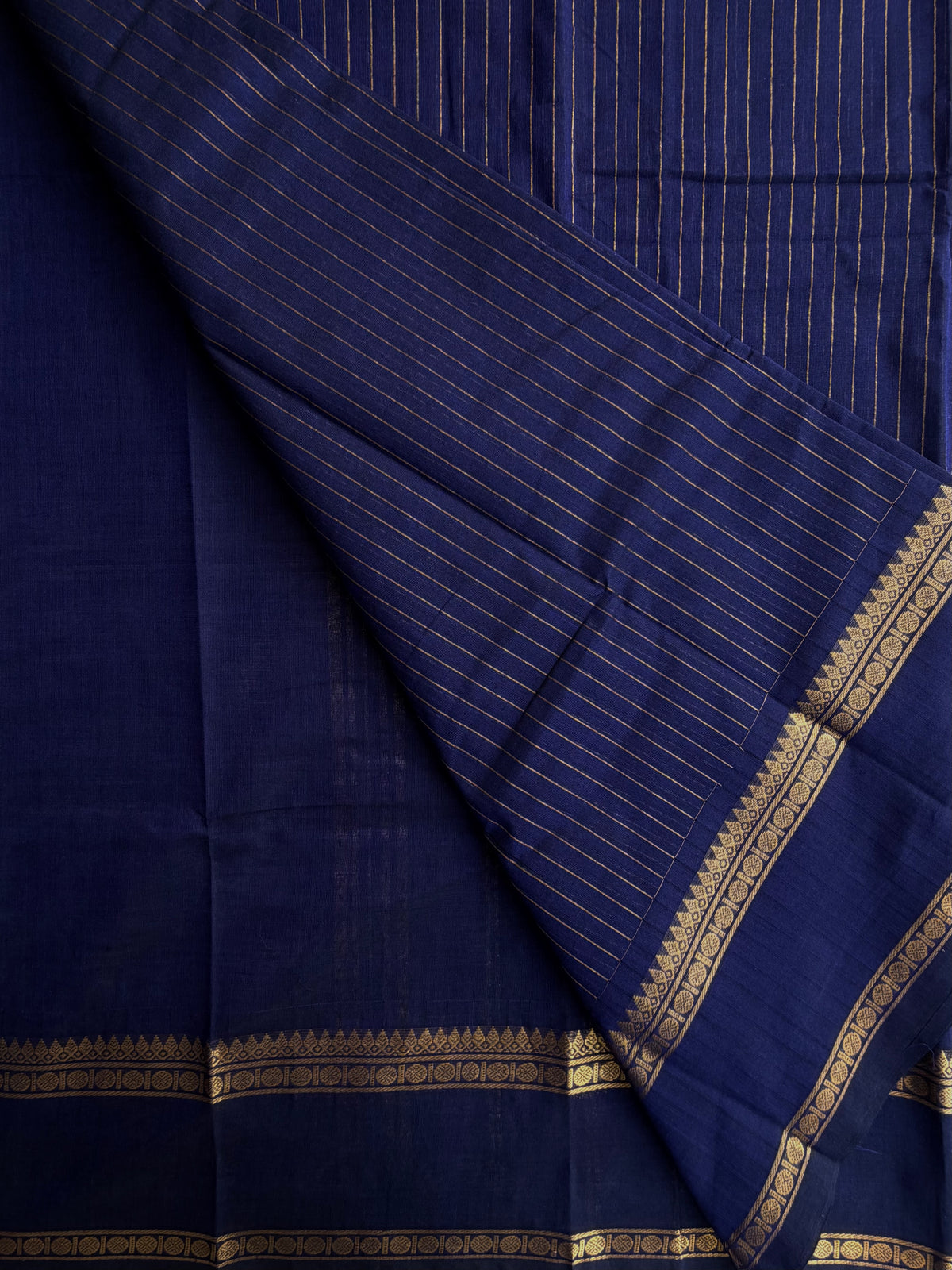 Kanchi cotton saree with Vairaoosi weaves blue