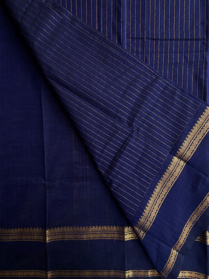 Kanchi cotton saree with Vairaoosi weaves blue