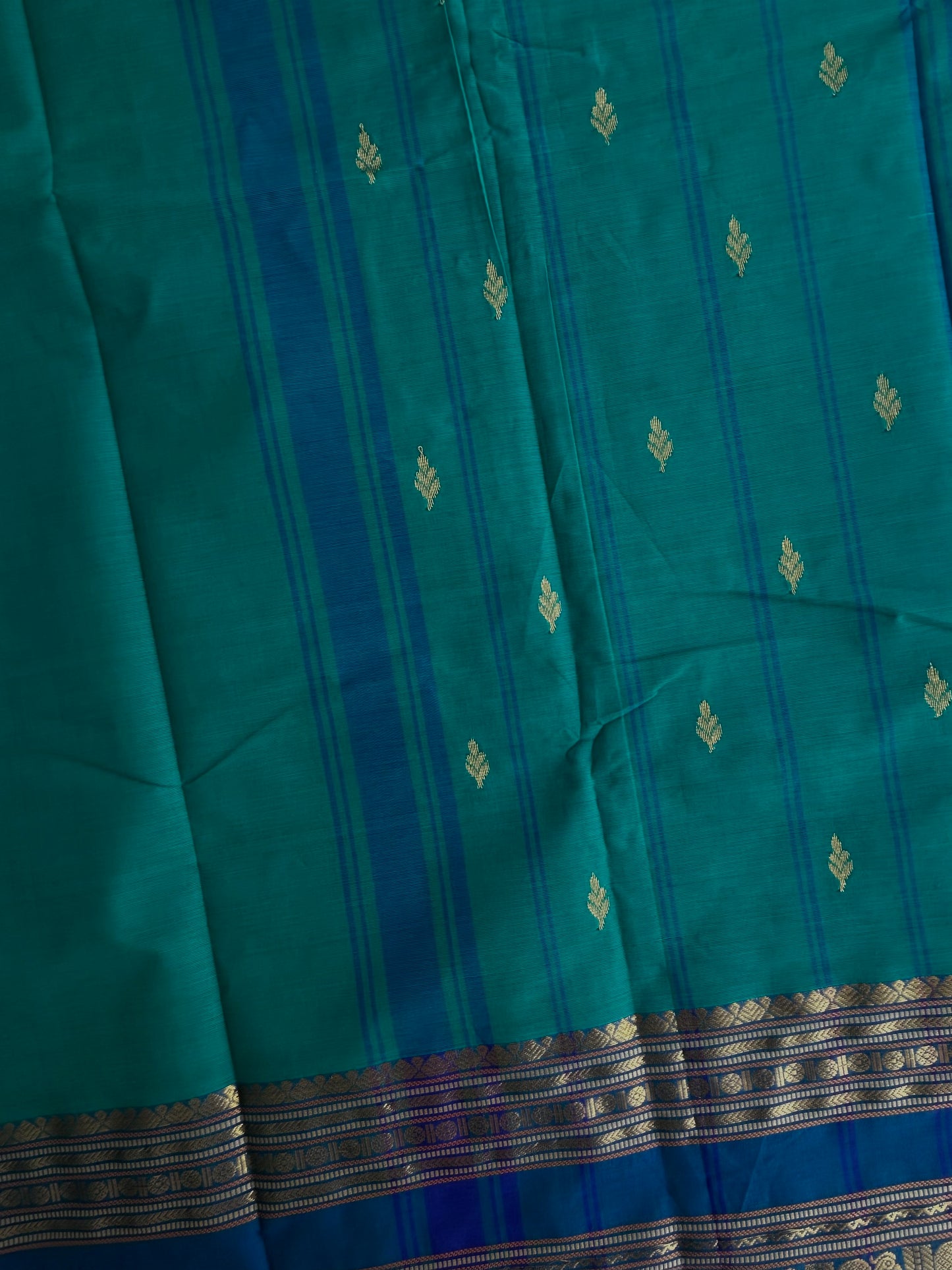 Kanchi cotton with butta weaves