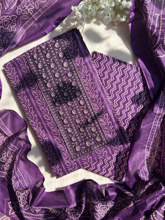 Cotton dress material set bhandani