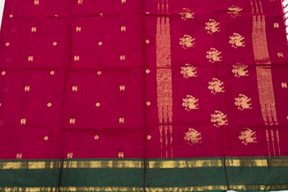 Premium Kanchi cotton with annam zari weaves and grand pallu