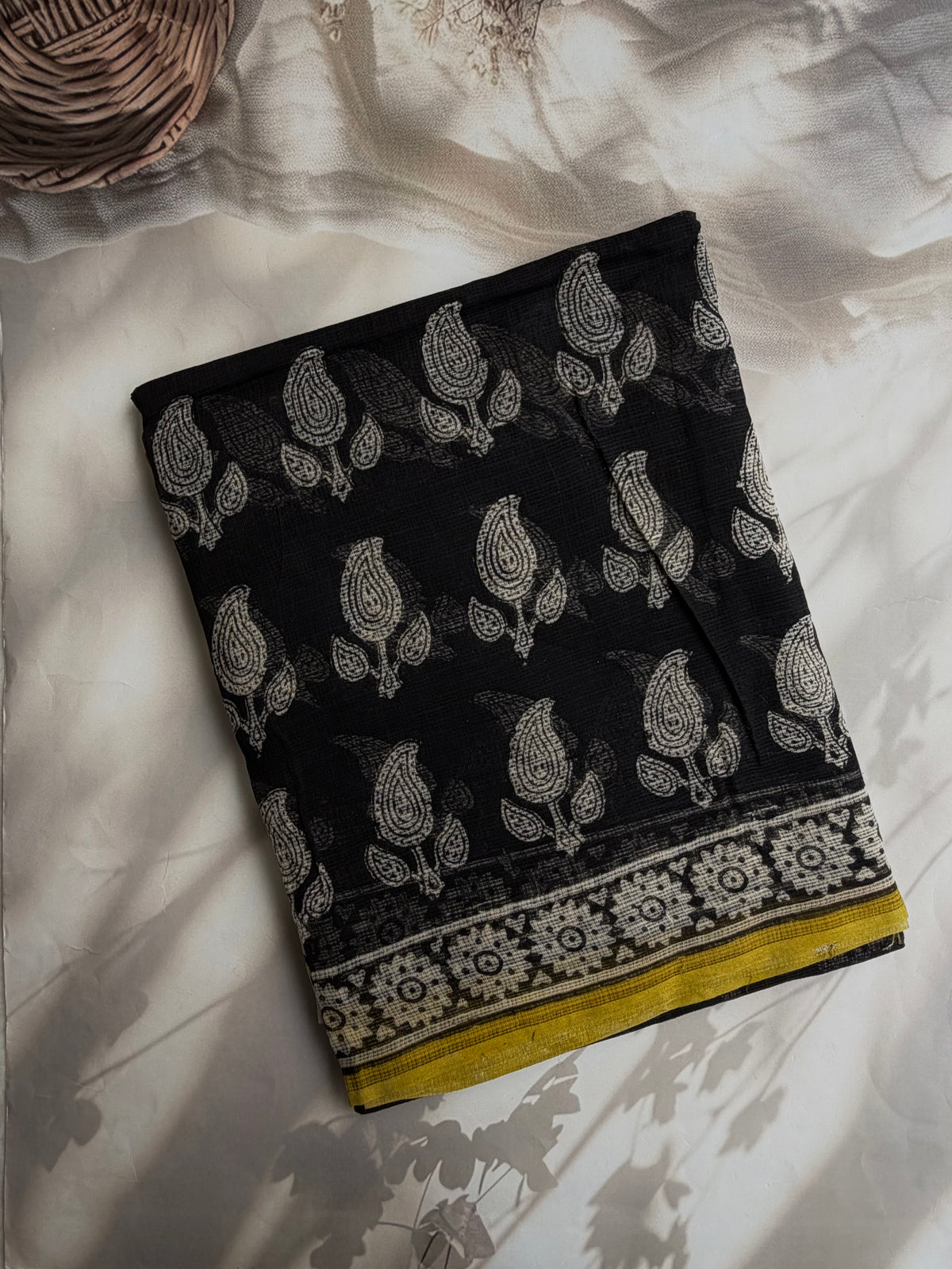 Kota doria saree in block prints