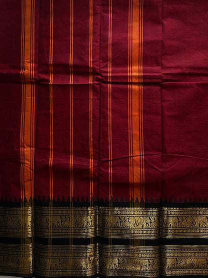 Kanchi cotton saree with rettapett border