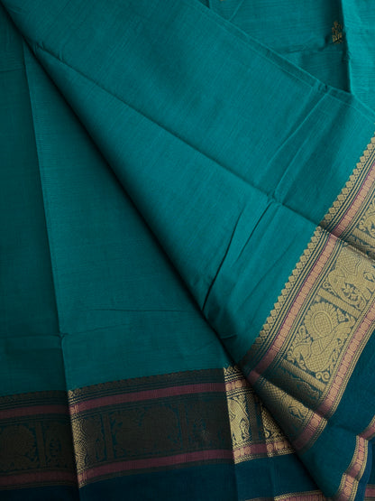 Kanchi cotton saree with butta weaves