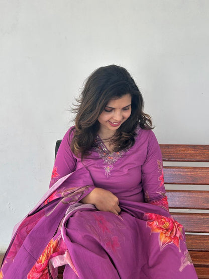 Printed Cotton Kurta set