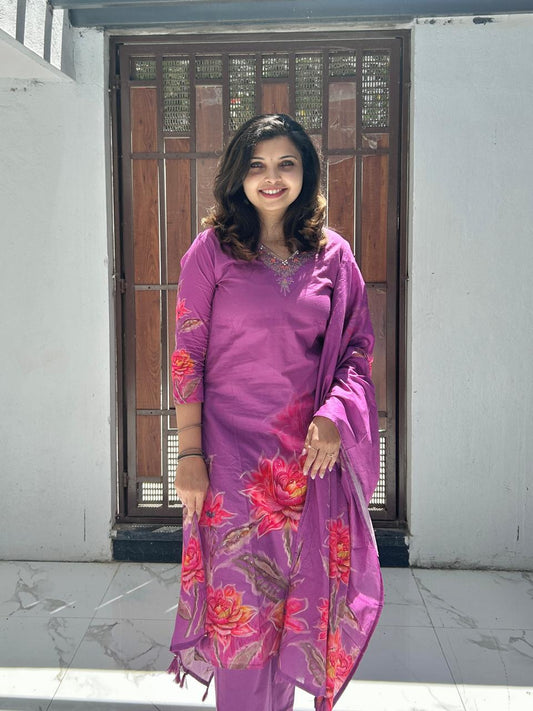 Printed Cotton Kurta set