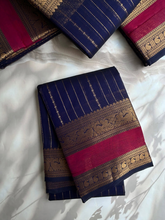 Kanchi cotton saree in Vairaoosi weaves & grand pallu