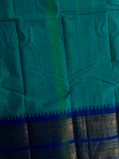 Kanchi cotton saree with rettapett border