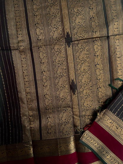 Kanchi Cotton Vairaoosi weaves & grand pallu