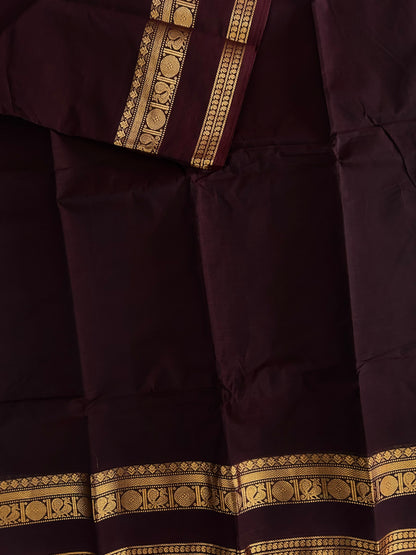 Kanchi cotton saree - brown