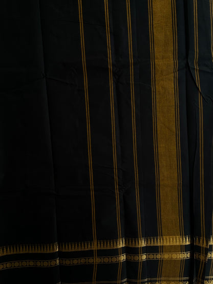 Kanchi cotton saree black