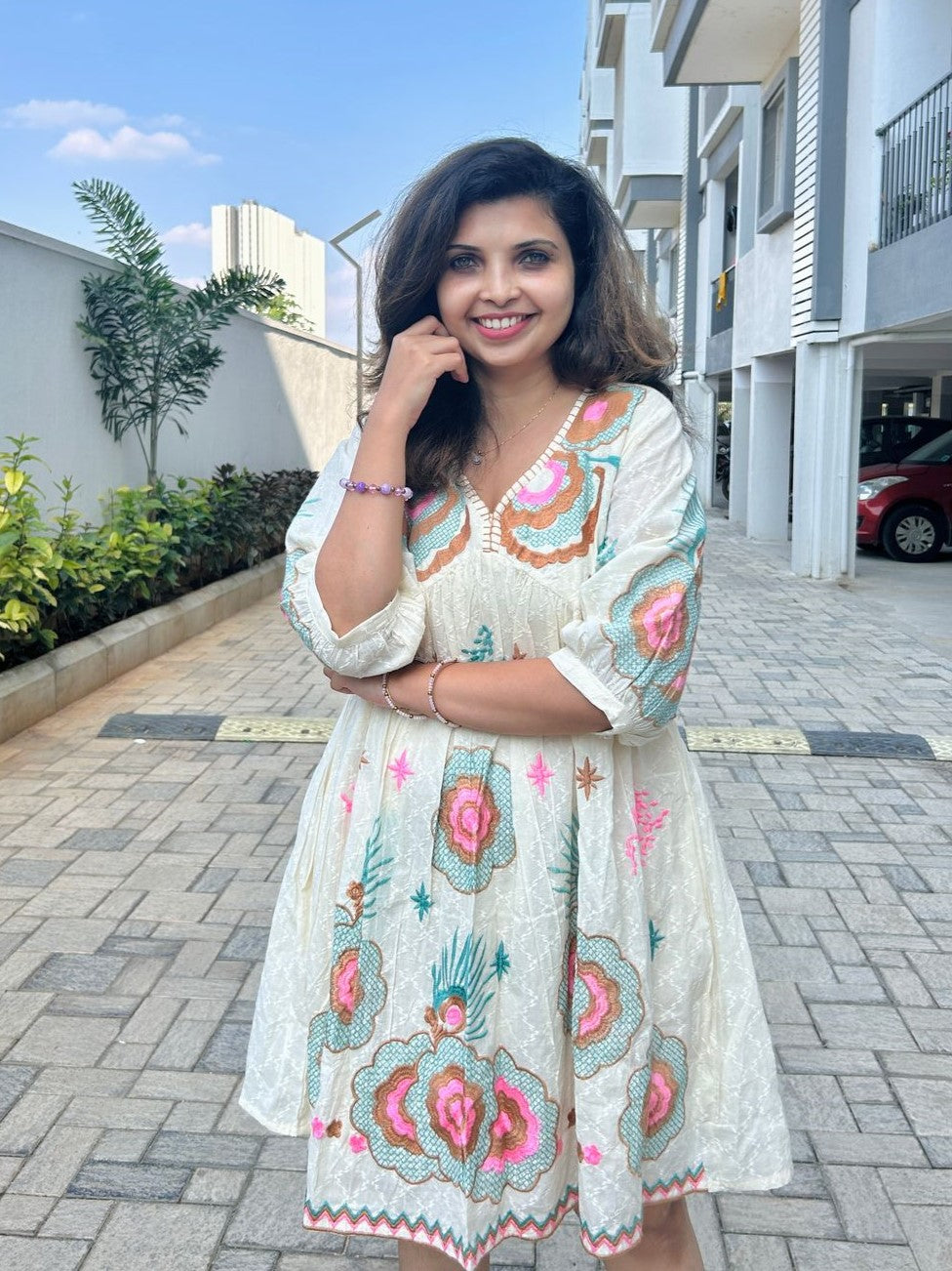 Embroidered Cotton dress