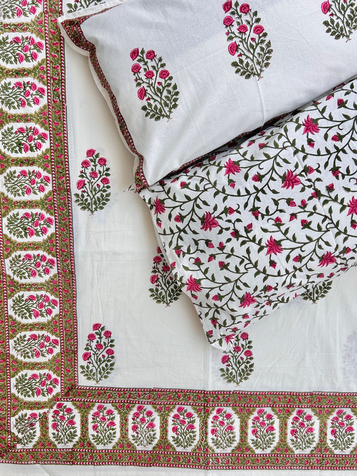 Hand block Cotton bedsheet