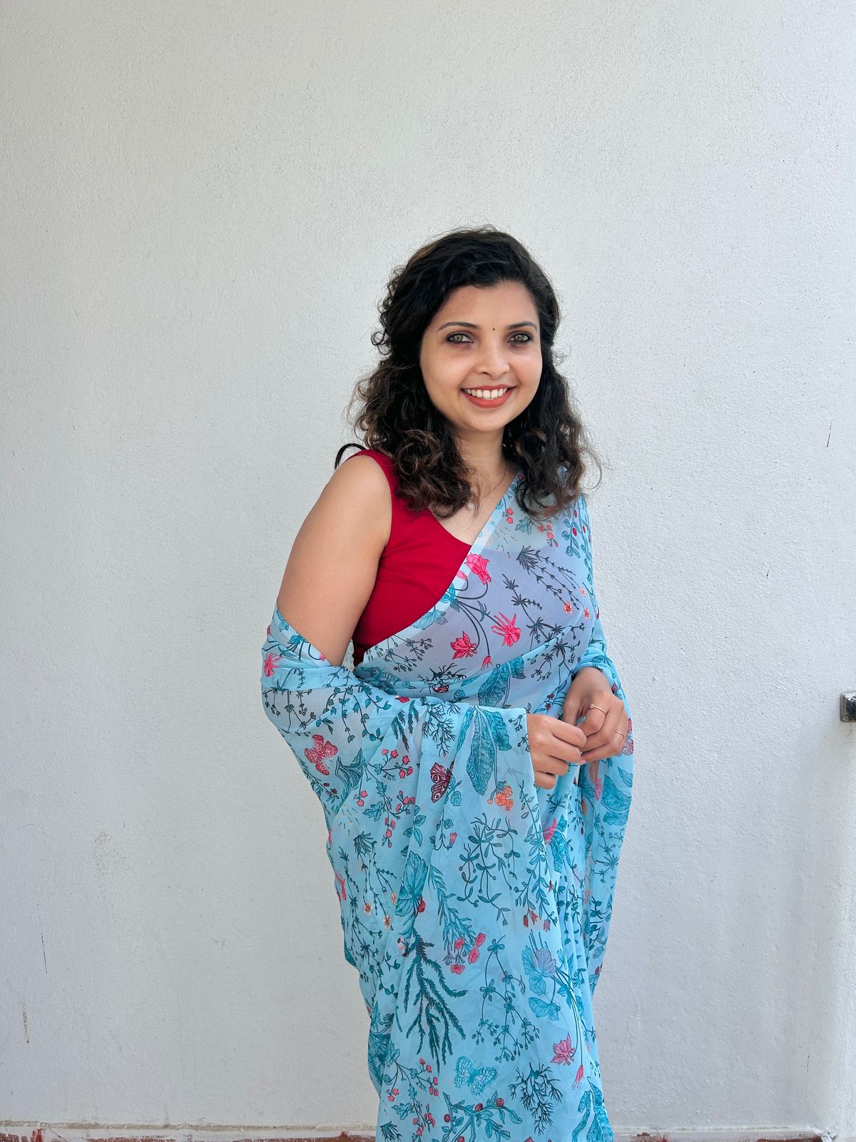 Georgette floral sarees