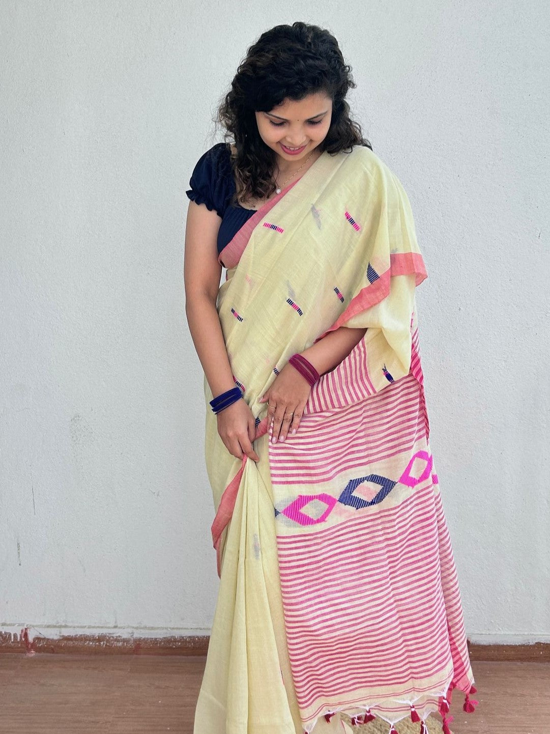 Khadi cotton saree