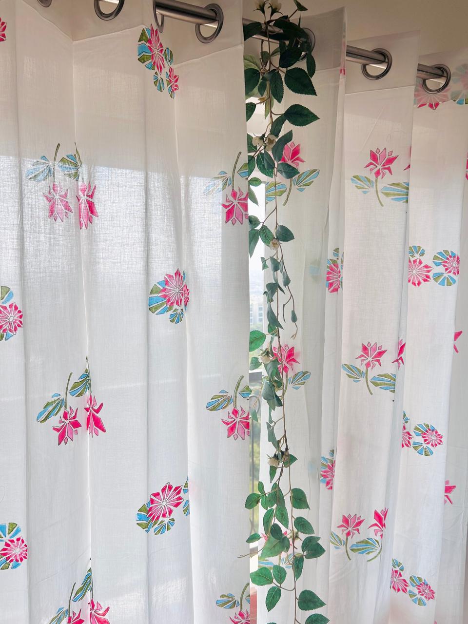Hand block curtains