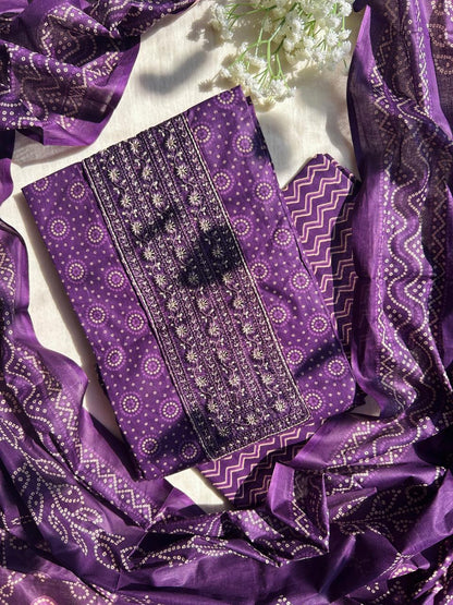Cotton dress material set bhandani