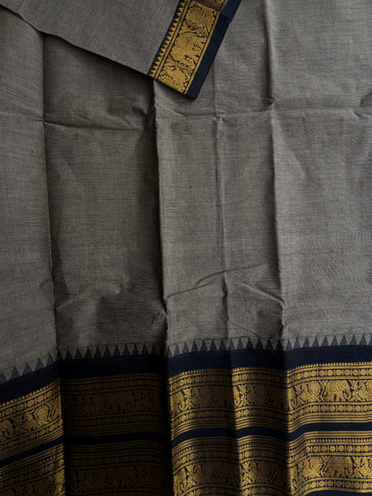 Kanchi cotton saree with rettapett border