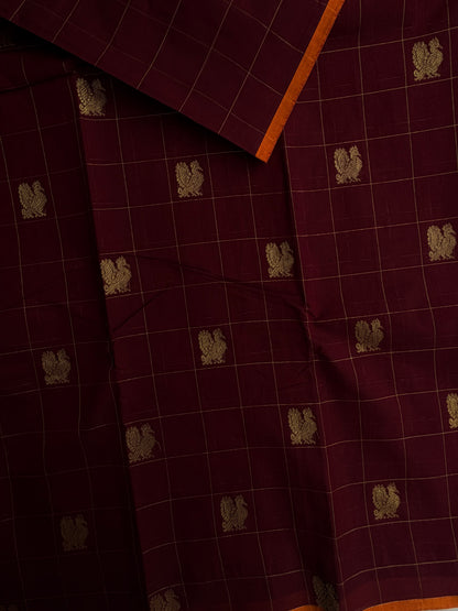Kanchi cotton saree in premium zari weaves & grand pallu