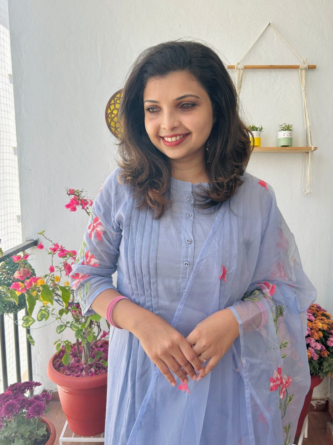 Embroidered Cotton Kurta set