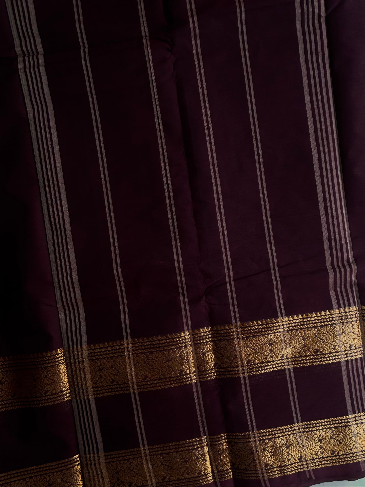 Brown Kanchi cotton saree