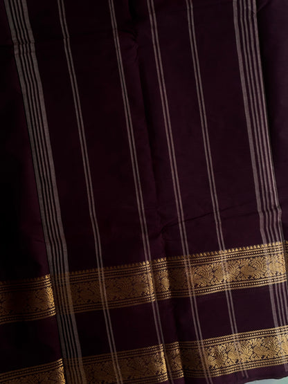Brown Kanchi cotton saree
