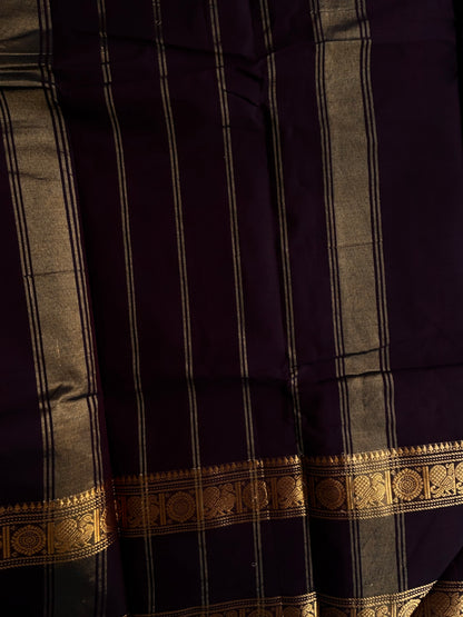 Kanchi cotton saree brown