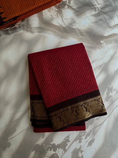 Kanchi cotton with stripe weaves