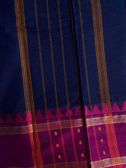 Kanchi cotton saree with butta weaves