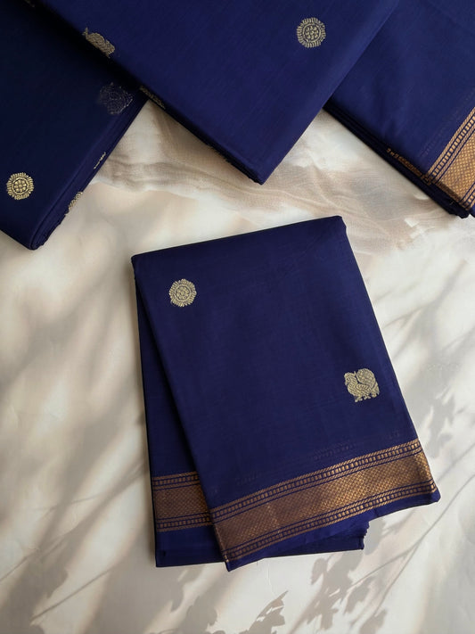 Premium Kanchi cotton with annam zari weaves and zari pallu