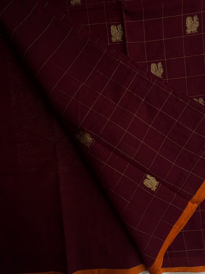 Kanchi cotton saree in premium zari weaves & grand pallu