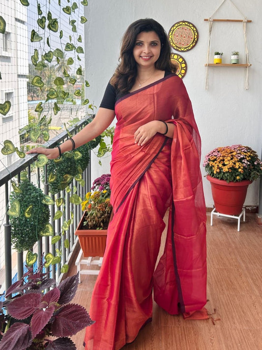 Khadi tissue saree