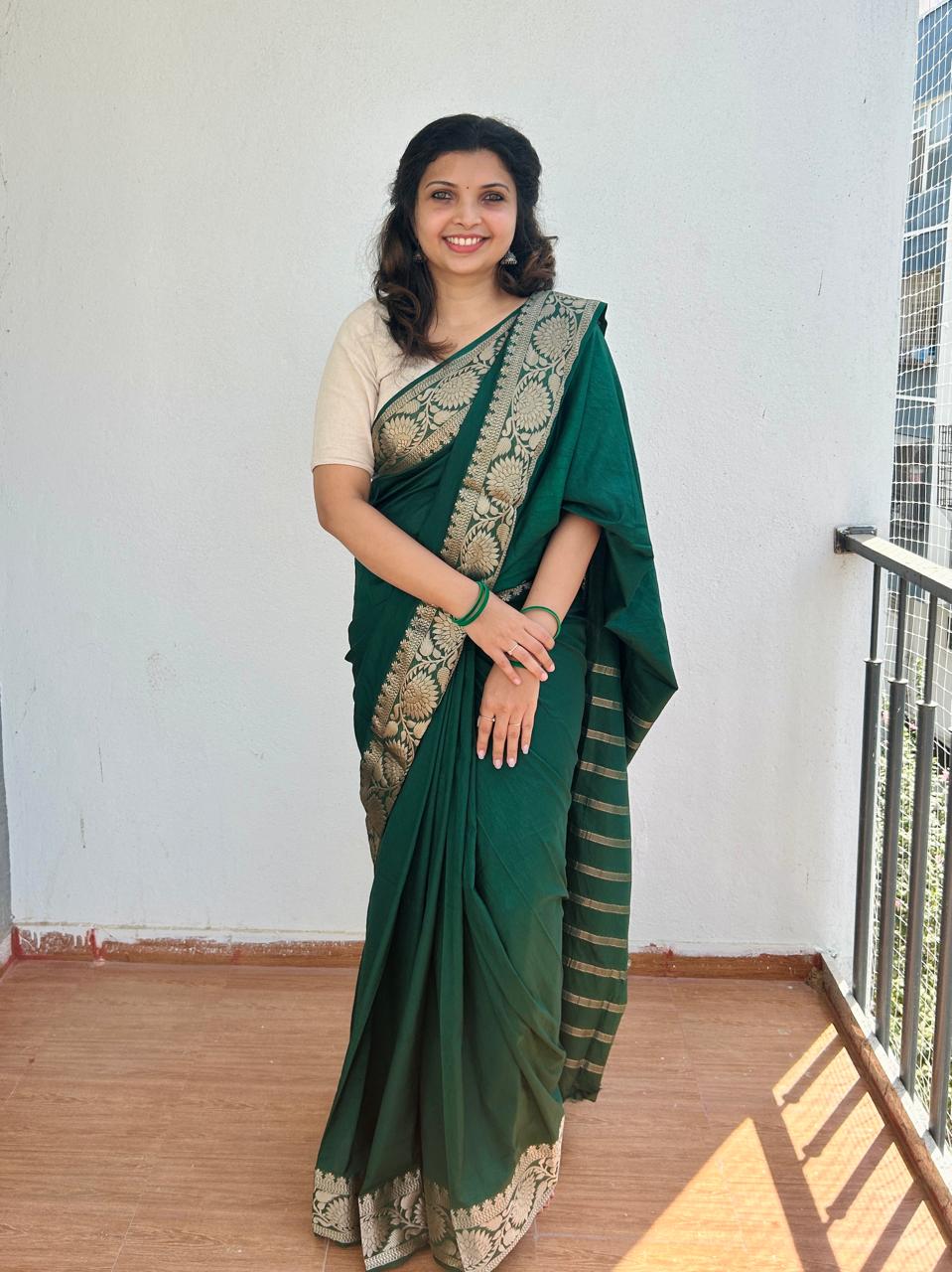 Viscose silk saree