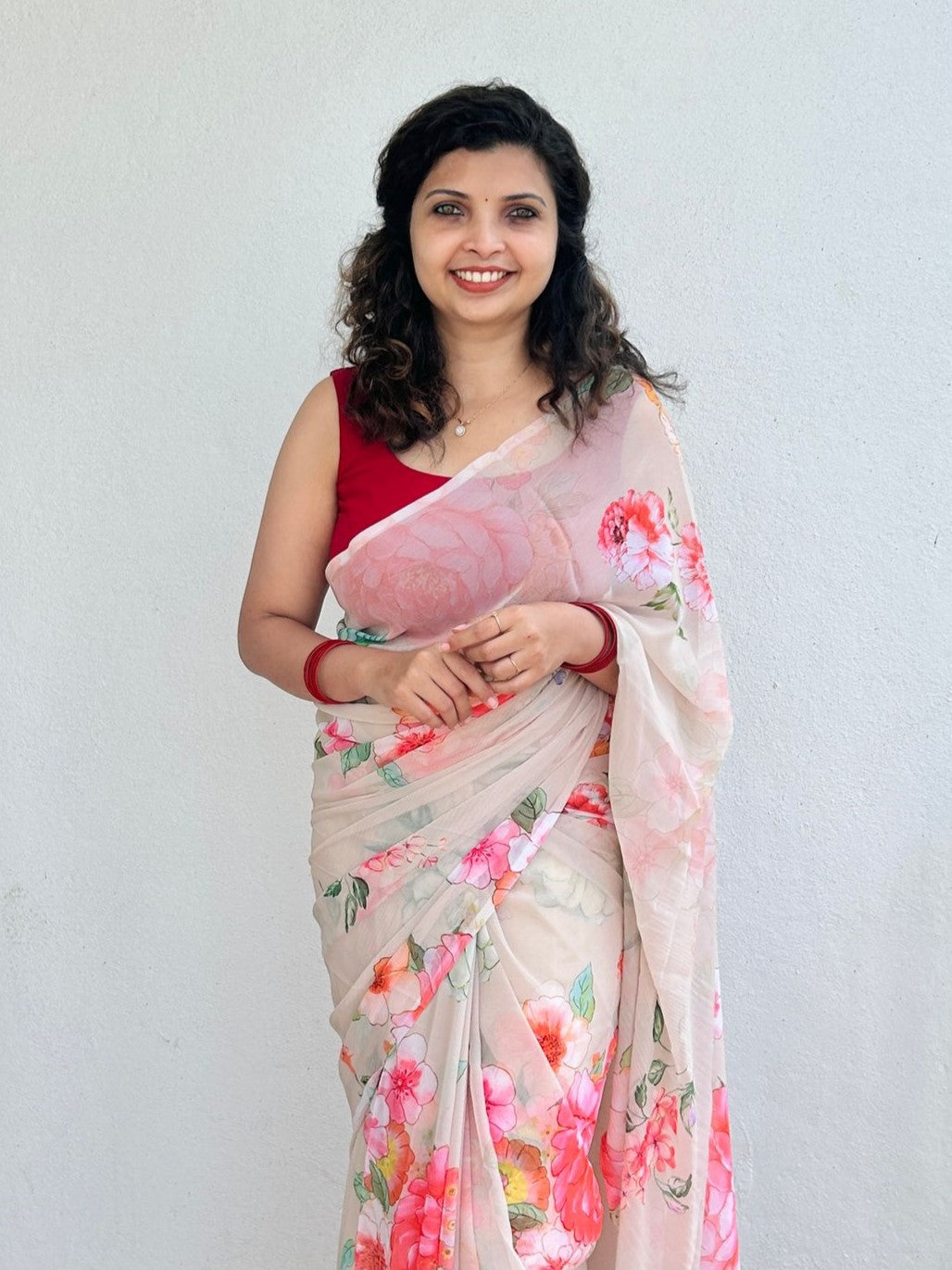 Georgette floral sarees
