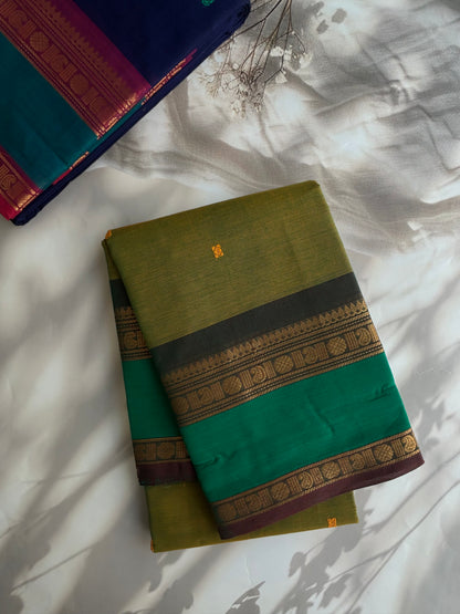 Kanchi cotton saree in butta weaves