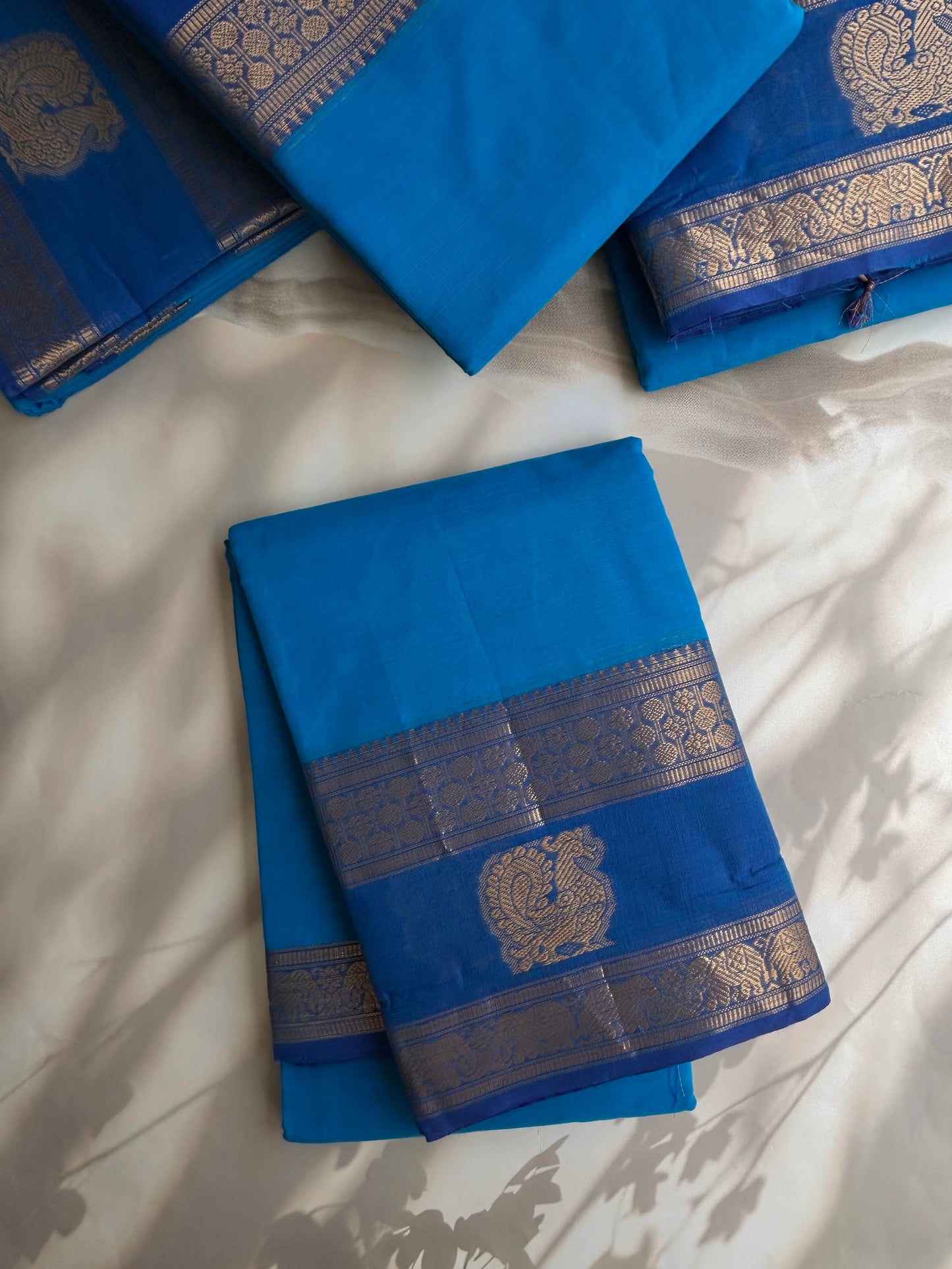 Kanchi cotton saree with zari weaves
