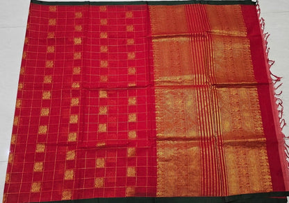 Kanchi cotton saree with premium zari weaves