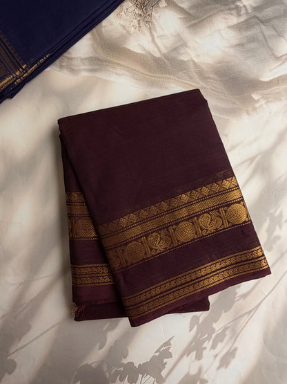 Kanchi cotton saree - brown